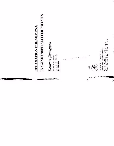 خرید و دانلود نسخه کامل کتاب relaxation phenomena in condensed mattter physics