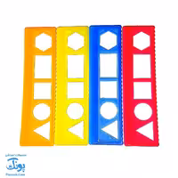 خط کش اشکال هندسی ژله‌ ای | 15 سانتی متر بسته 4 عددی