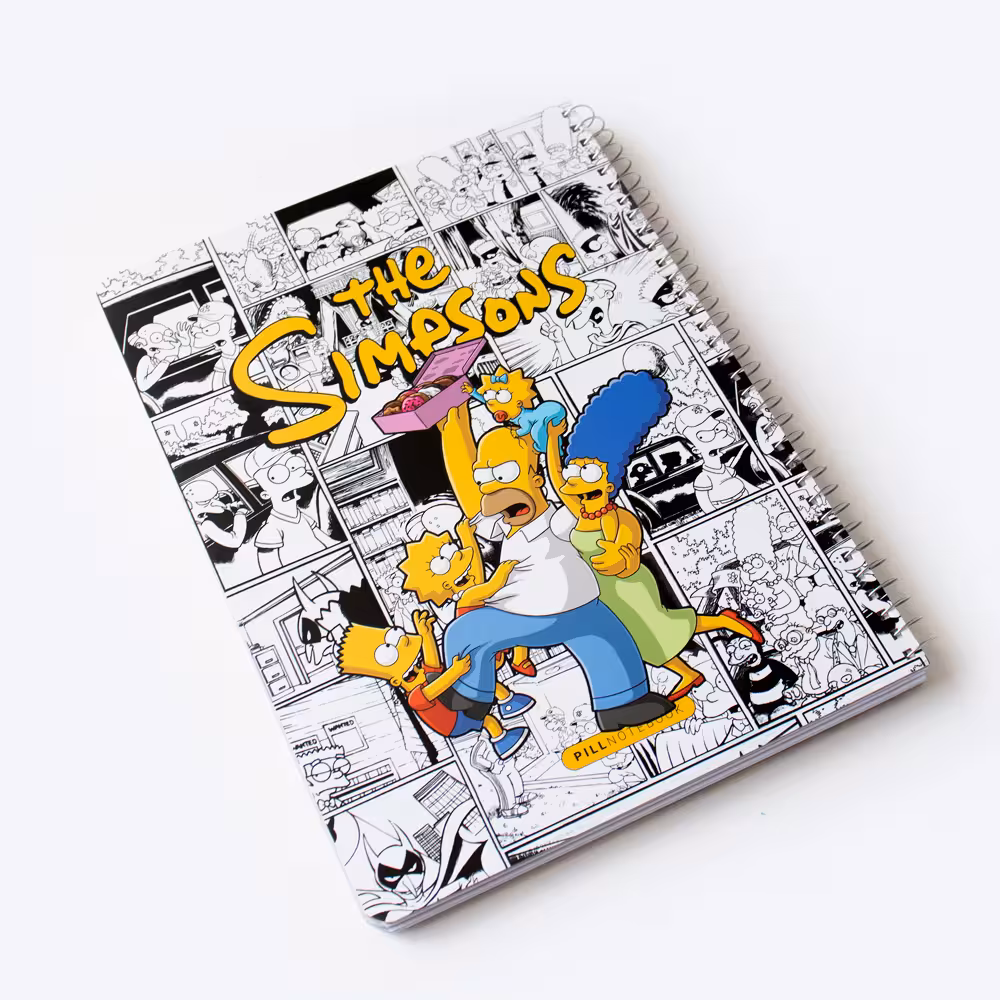 دفتر خط دار 100 برگ رحلی simpsons پیل (PILL)