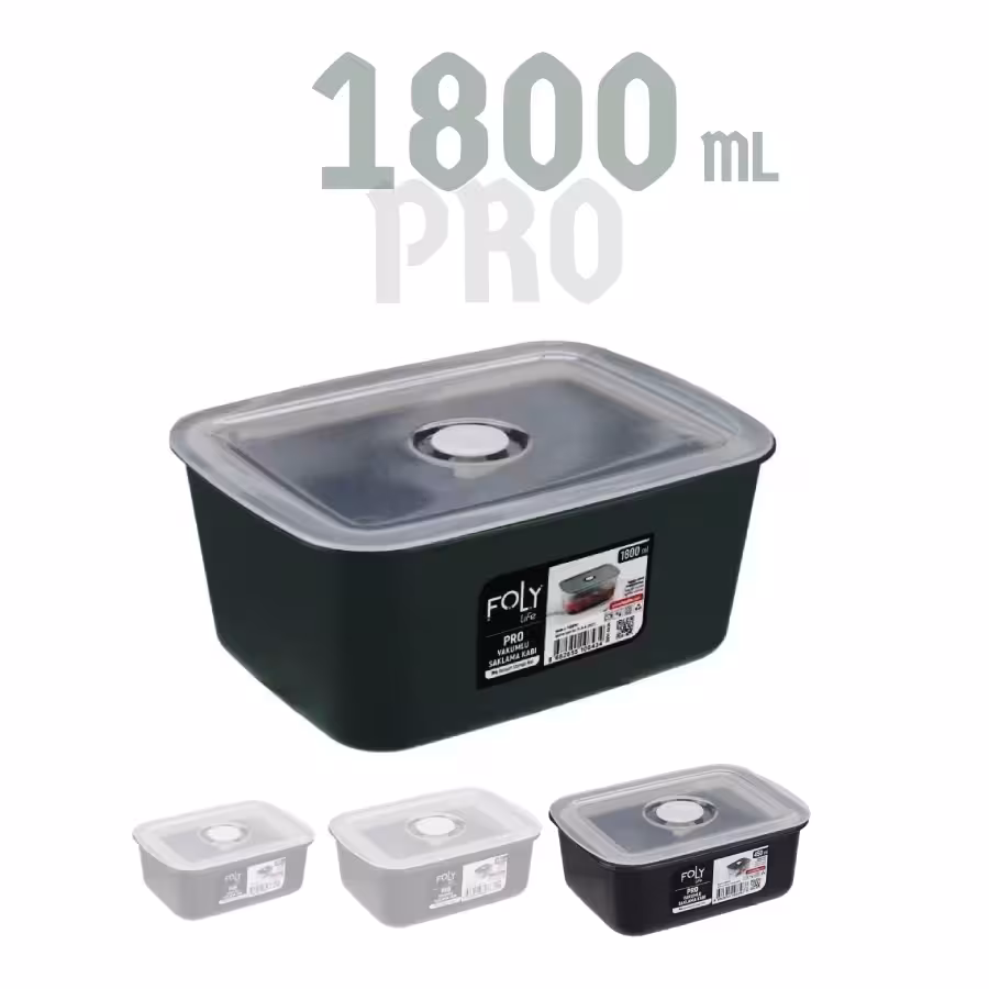 ظرف وکیوم فولی لایف 1800 میلی لیتری کد Pro 8434