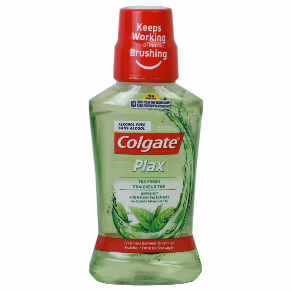 دهان شویه کلگیت سری پلاکس مدل tea fresh حجم 500ml