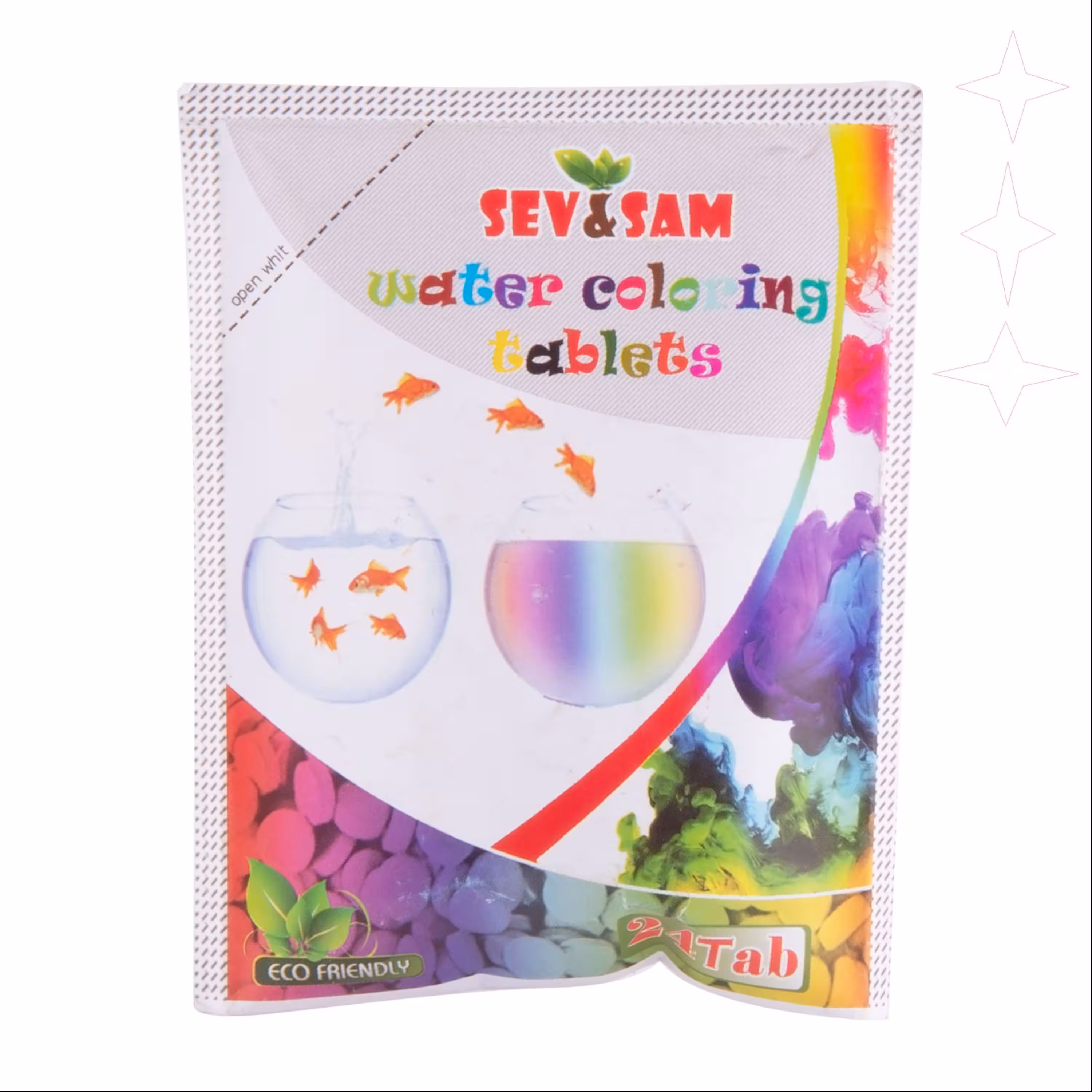 رنگ آب آکواریوم  پک 24 عدد