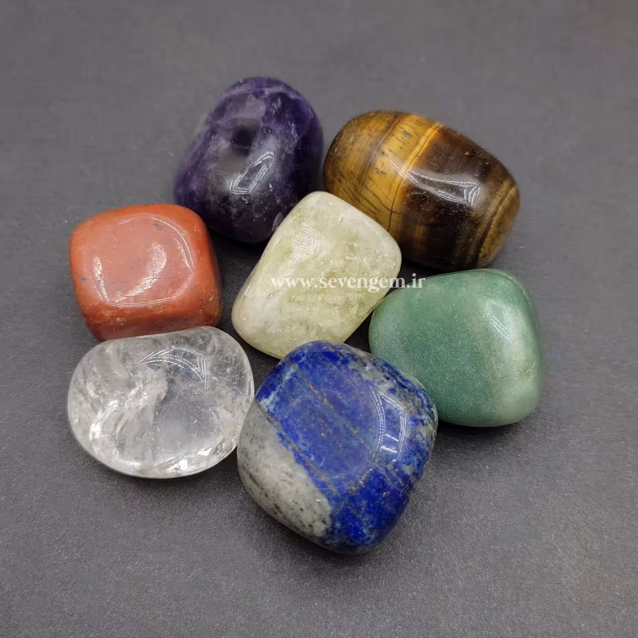 پک 111 گرمی تامبل سنگهای هفت چاکرا (کدA618)