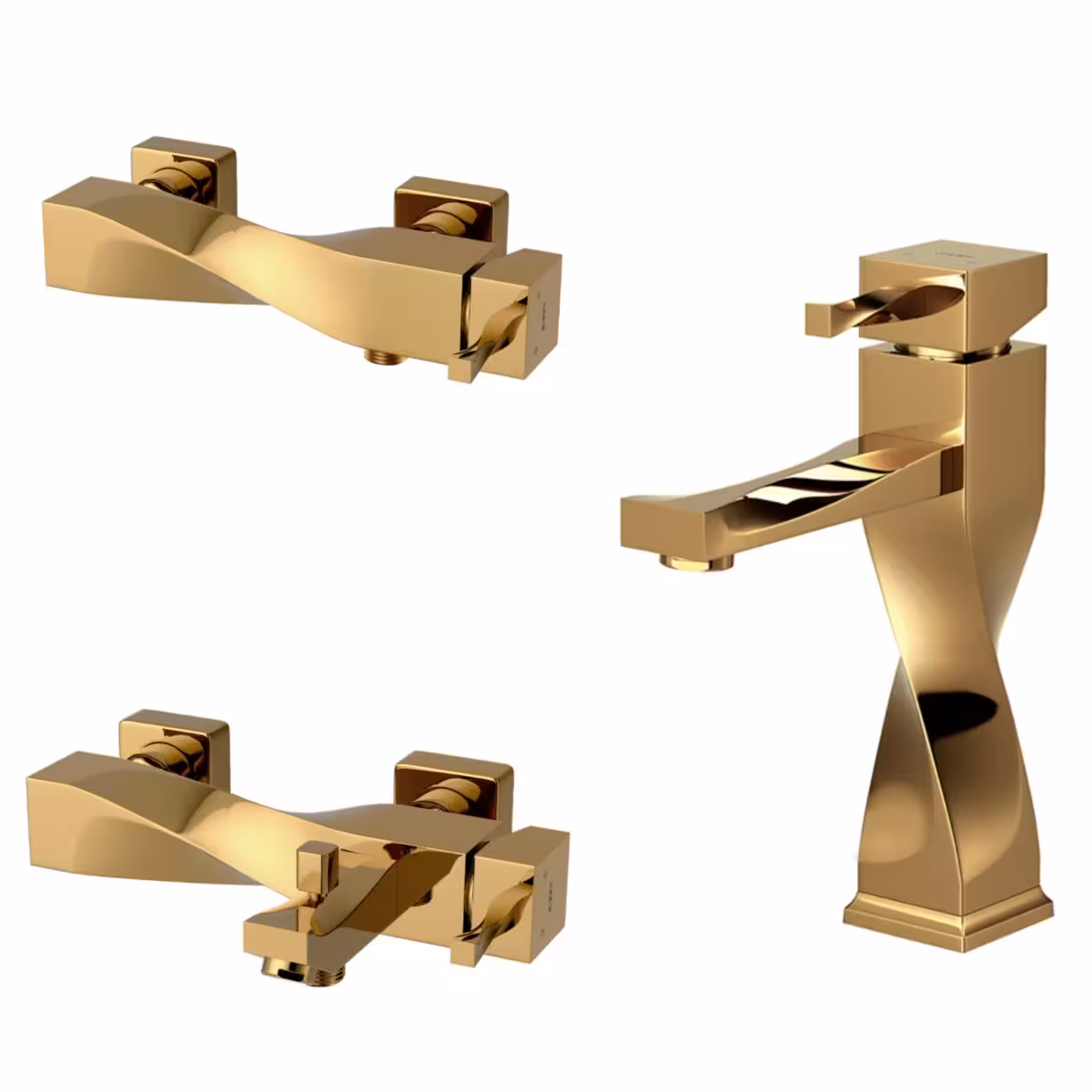 ست سه تکه شیرالات کسری مدل فیلادلفیا طلایی