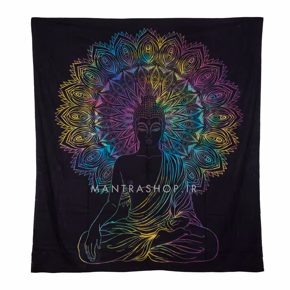 بکدراپ تپستری هندی طرح بودا (روتختی دو نفره) کد 326