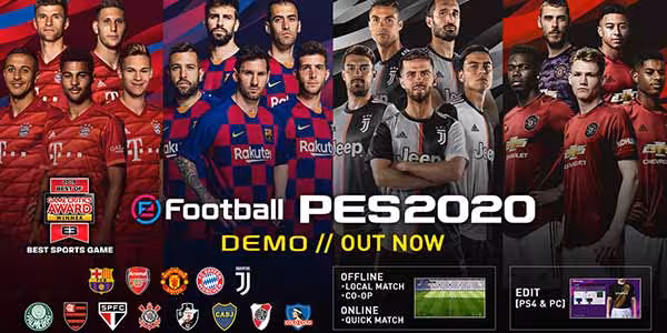 بازی کامپیوتری PES 2019 به همراه Euro 2020