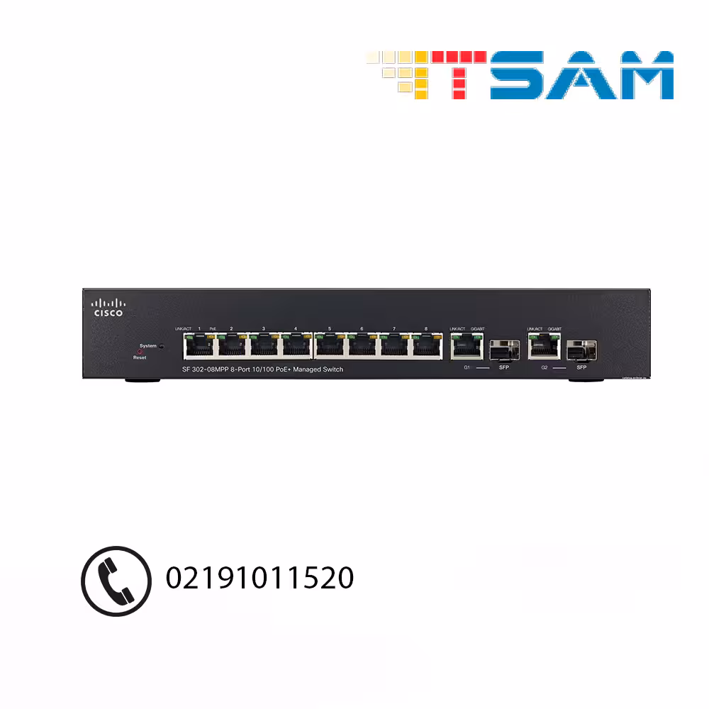 سوئیچ سیسکو مدل SF302-08MP