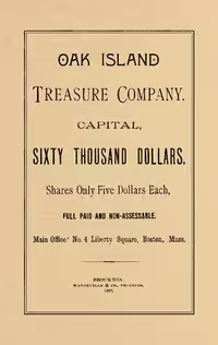 خرید و دانلود نسخه کامل کتاب Oak Island Treasure Company: Capital, Sixty Thousand Dollars