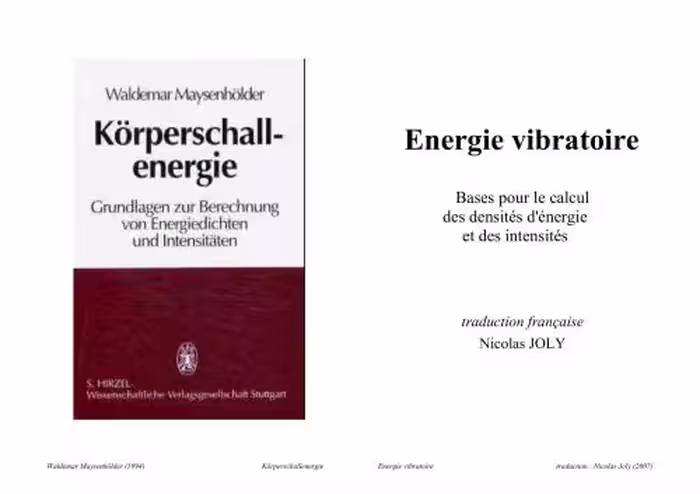 خرید و دانلود نسخه کامل کتاب Energie vibratoire: Bases pour le calcul des densités d'énergie et des intensités