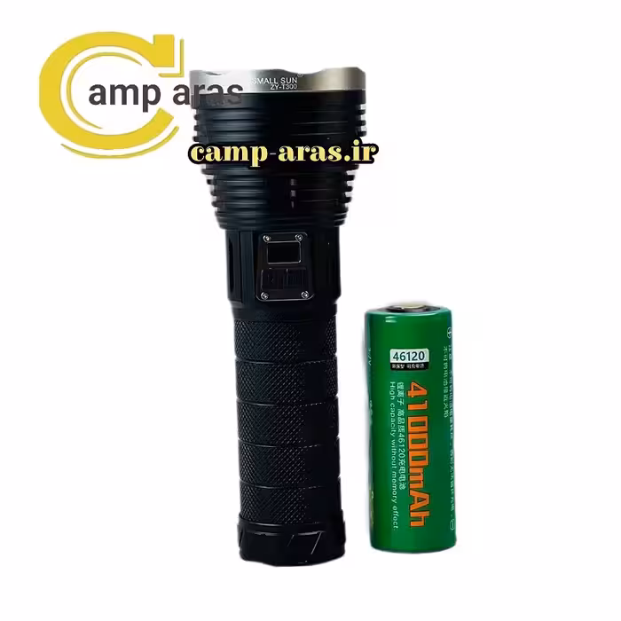 چراغ قوه شارژی اسمال سان کد SMALL SUN  ZY-T300 پاوربانکی  - کمپ آراس