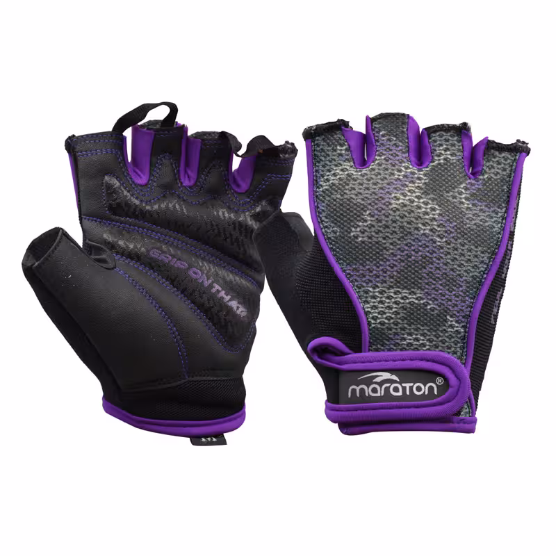 دستکش بدنسازی زنانه ماراتن مدل 402P860 بنفش تیره