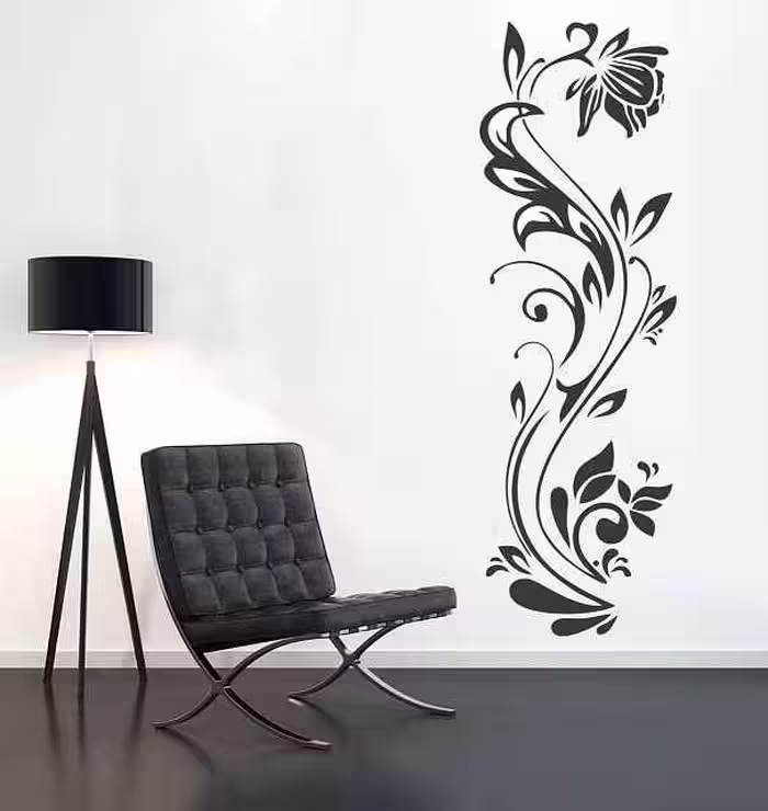 شابلون دیواری گل کد 658