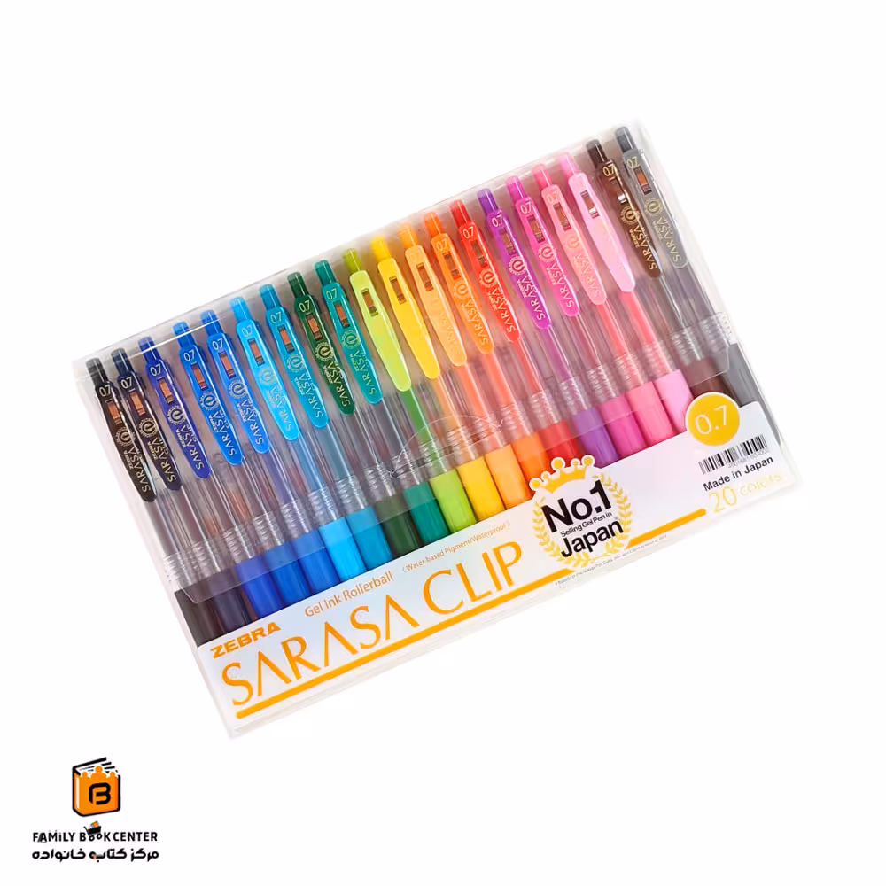 خودکار ژلی بستهای 20 رنگ ساراسا زبرا (ZEBRA)