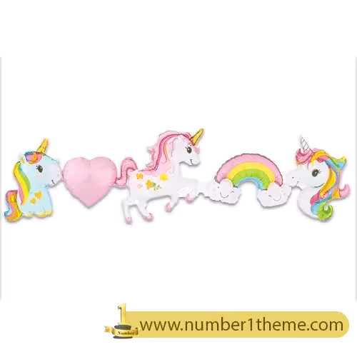 بادکنک فویلی ریسه ای اسب تک شاخ