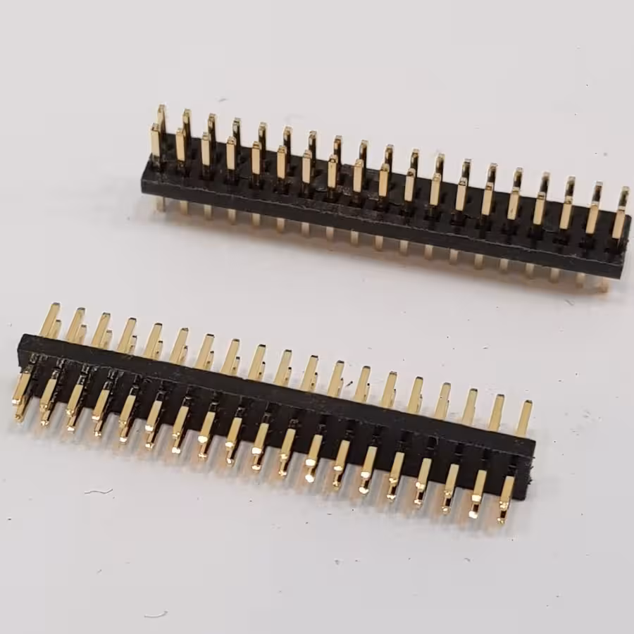 پین هدر 2x19 نری صاف 1 میلیمتر. Pin header 2x19 male Straight 1 mm Pitch