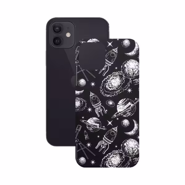 برچسب پوششی راک اسپیس طرح space مناسب برای گوشی موبایل آیفون مدل iPhone 12 mini
