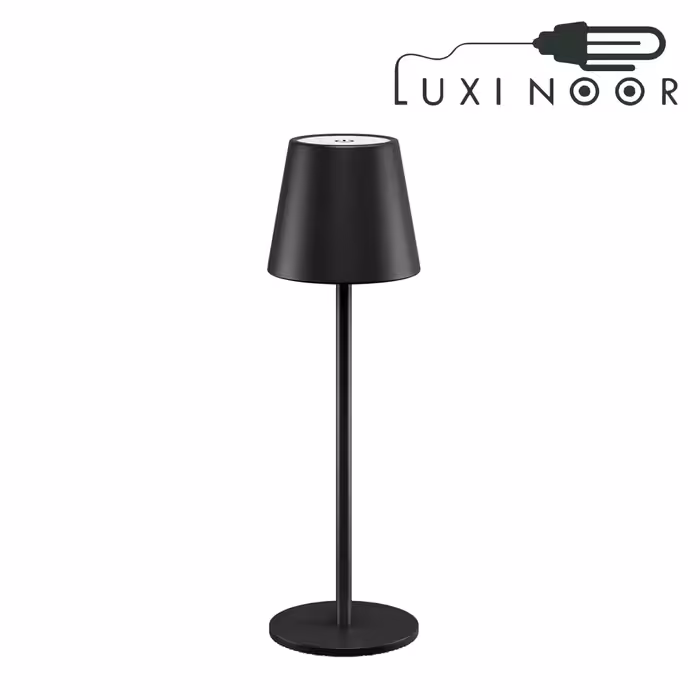 چراغ رومیزی شارژی اف ای سی مدل FEC-9210-5W مشکی دیمردار