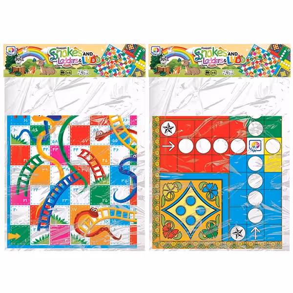 بازی منچ و مارپله پلاستیکی 4011 بردیا