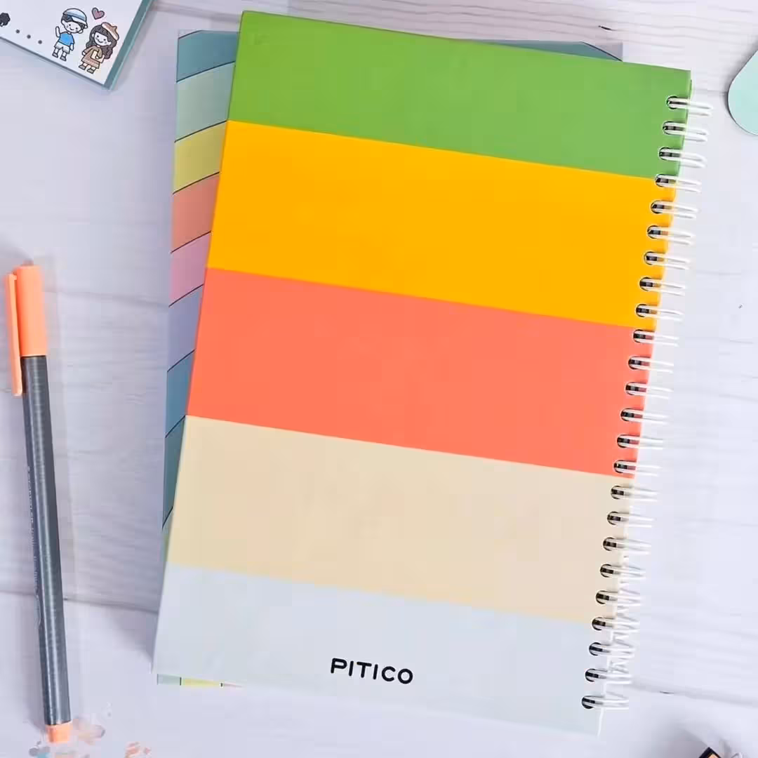 دفتر 100 برگ جلد سخت پاستلی 523