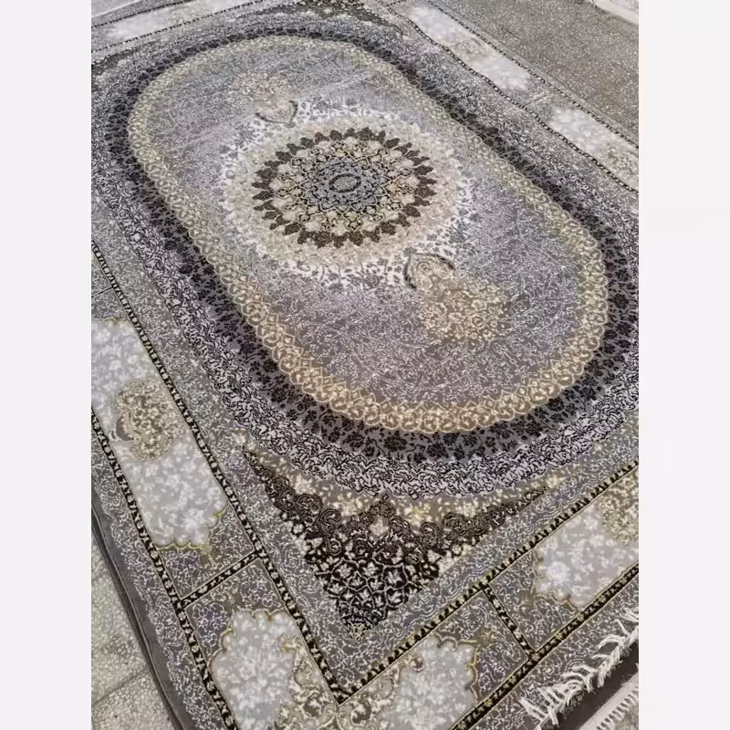 فرش 6متری ماشینی کاشان طرح صدرا دودی بی سی اف(باارسال رایگان)