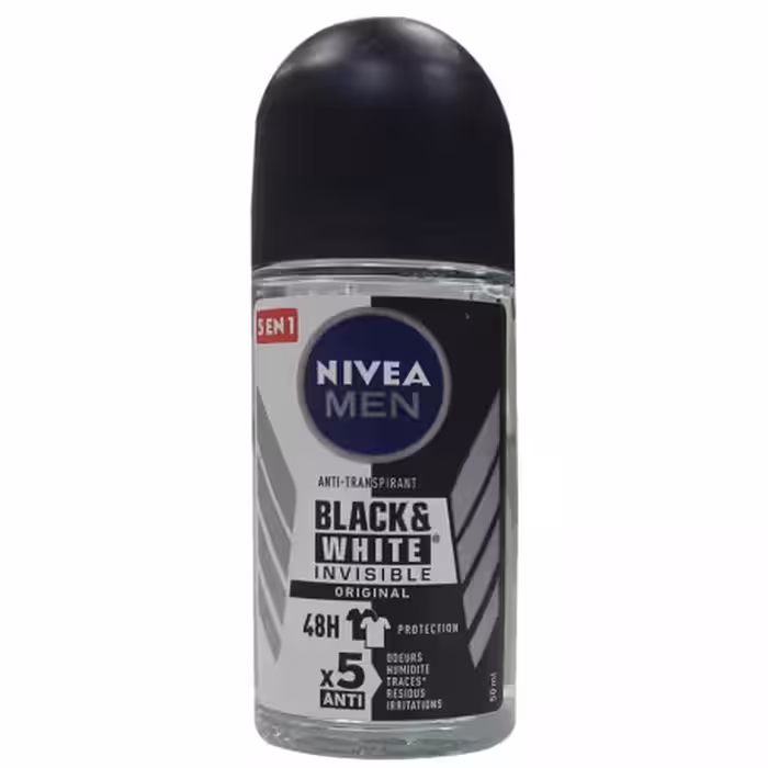 مشخصات، خرید و قیمت رول ضد تعریق مردانه نیوآ مدل Black & White invisible original حجم 50 میل اروپایی ⭐️ ویان مارکت
