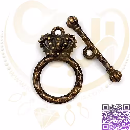 قفل تی برنزی تاج کد499