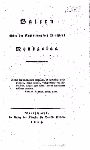 خرید و دانلود نسخه کامل کتاب Baiern [Bayern] unter der Regierung des Ministers Montgelas