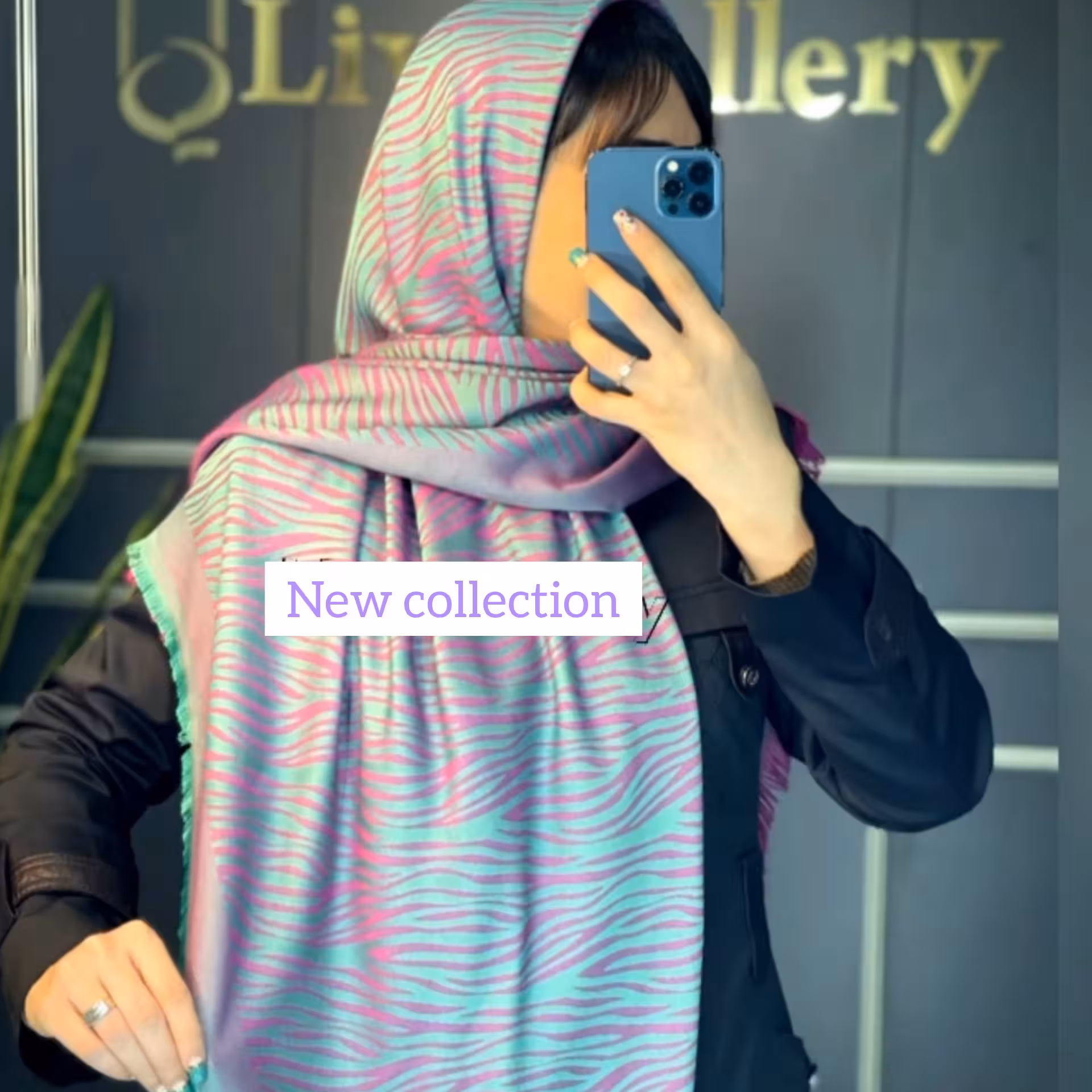 روسری نخ ابریشم طرح زبرا