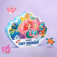 پازل کودک 80 تکه مدل پری دریایی KID FANS TINY MERMAID کد KS2442