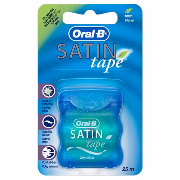 نخ دندان اورال بی ساتین فلوس نعناع 25 متر