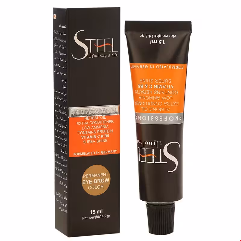 رنگ ابرو عروسکی ایتالیایی شماره 12.7 استیل 15 میلی‌ لیتری