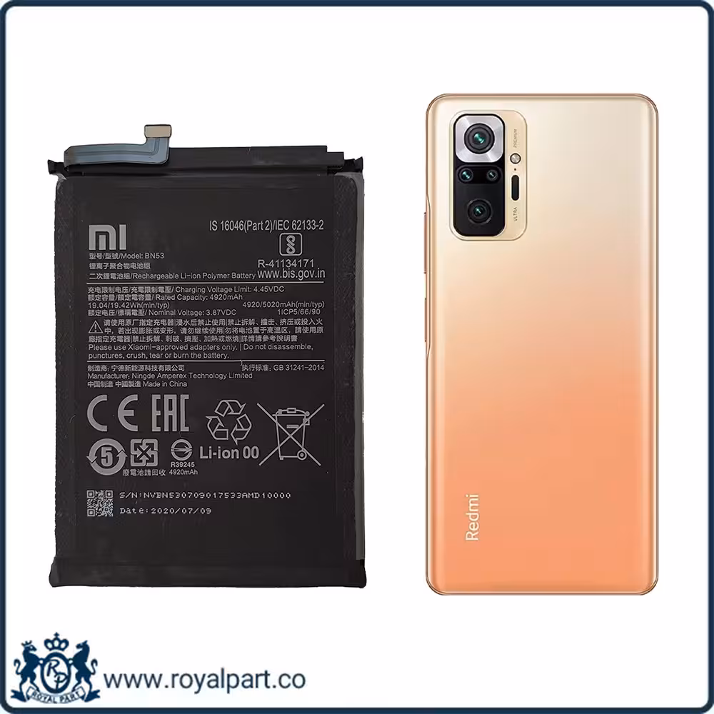 باتری شیائومی ردمی نوت 10 پرو مکس | Battery Xiaomi Redmi Note 10 Pro Max - BN53