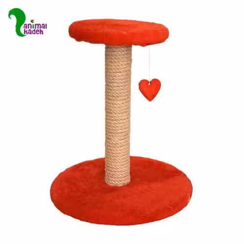 اسکرچر درختی گربه مدل دو طبقه آویز دار قرمز