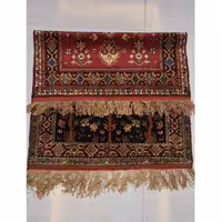 قالیچه دورو ابریشم دستباف – 60 در 90سانتیمتر - کد 8/177