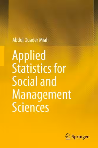 خرید و دانلود نسخه کامل کتاب Applied Statistics for Social and Management Sciences