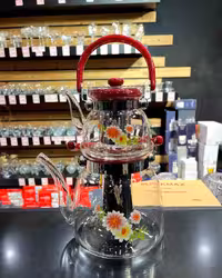 کتری و قوری پیرکس گلدار