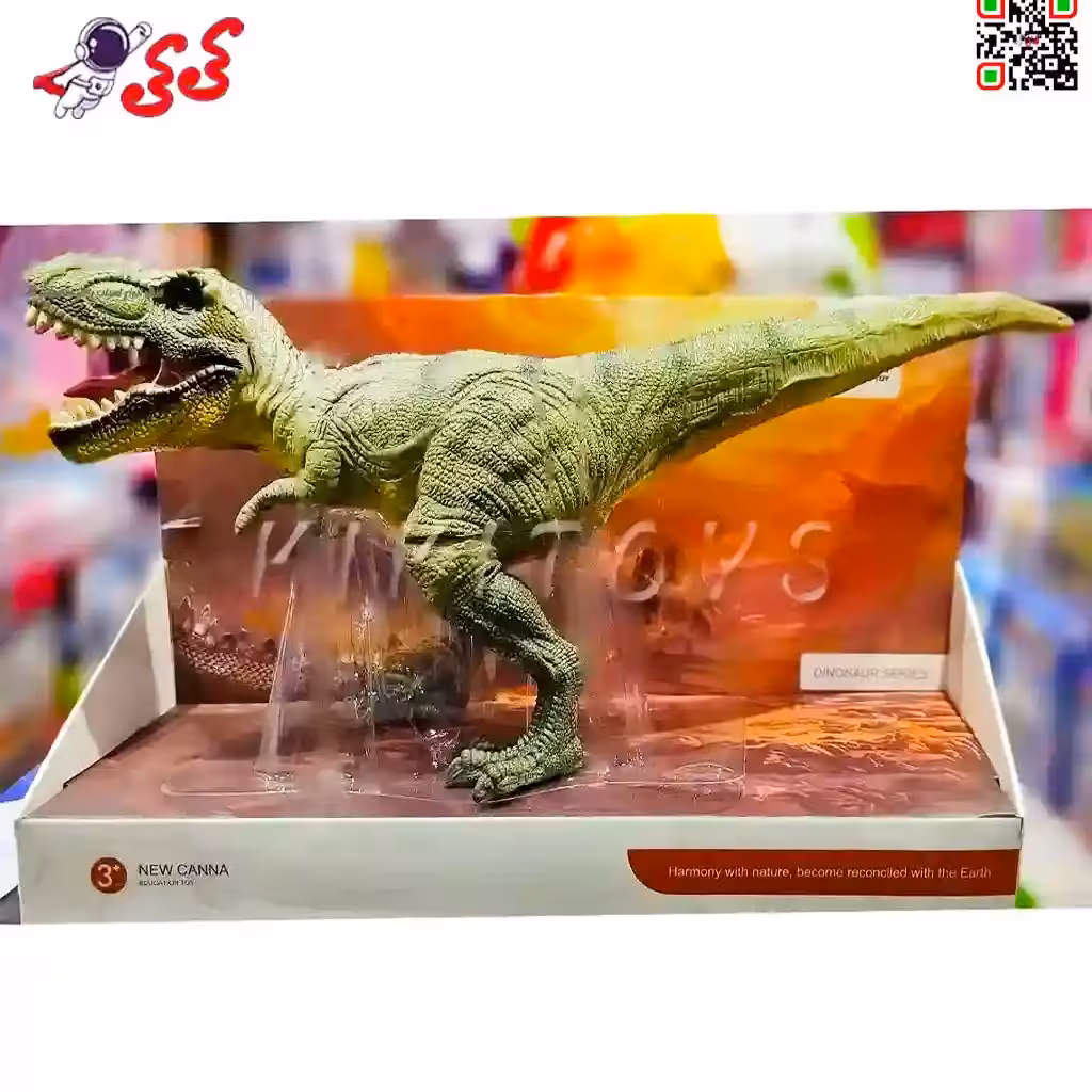 اسباب بازی فیگور دایناسور طرح تیرکس گوشتی سبز Tyrannosaurus x145