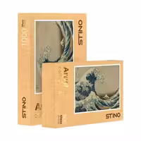 پازل شیشه ای استینو 1000 تکه طرح هنرمندان (کد 25101)،(باجعبه)