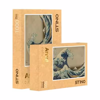 پازل شیشه ای استینو 1000 تکه طرح هنرمندان (کد 25101)،(باجعبه)