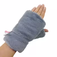 دستکش پشمالوی نرم و لطیف/ بدون انگشت زنانه و دخترانه