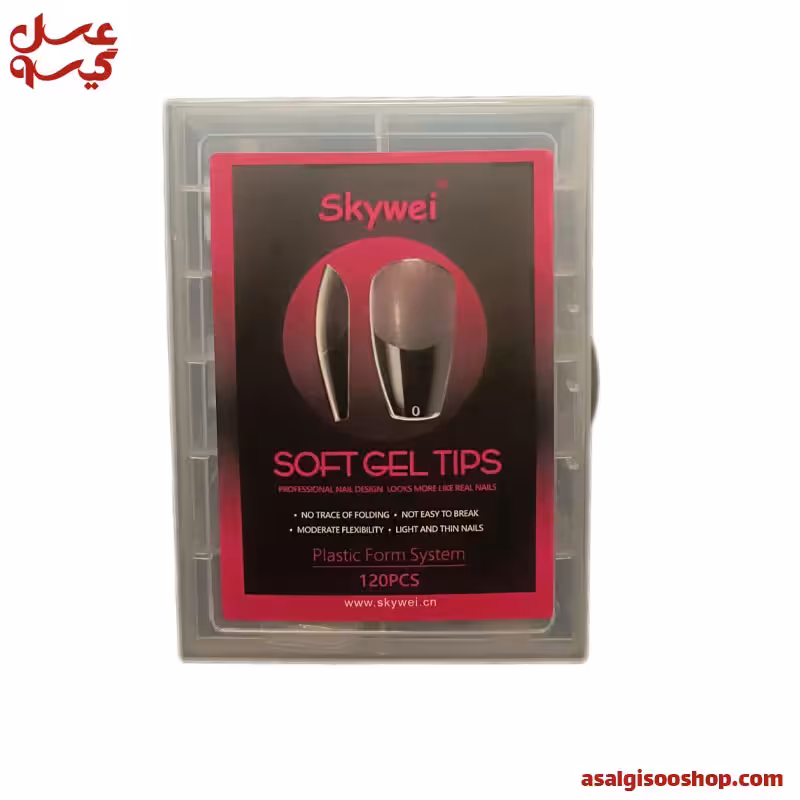 تیپ کاشت ناخن سافت ژل مدل بالرین اسکای وی |Skywei Soft Gel Nail Tips Ballerina Shape| کد 2755