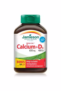 قرص کلسیم و ویتامین D3 برند Jamieson - بسته 120 عددی