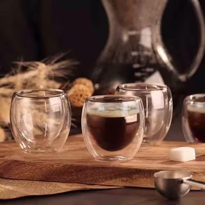 قهوه خوری پیرکس دوجداره 80 میل 333504