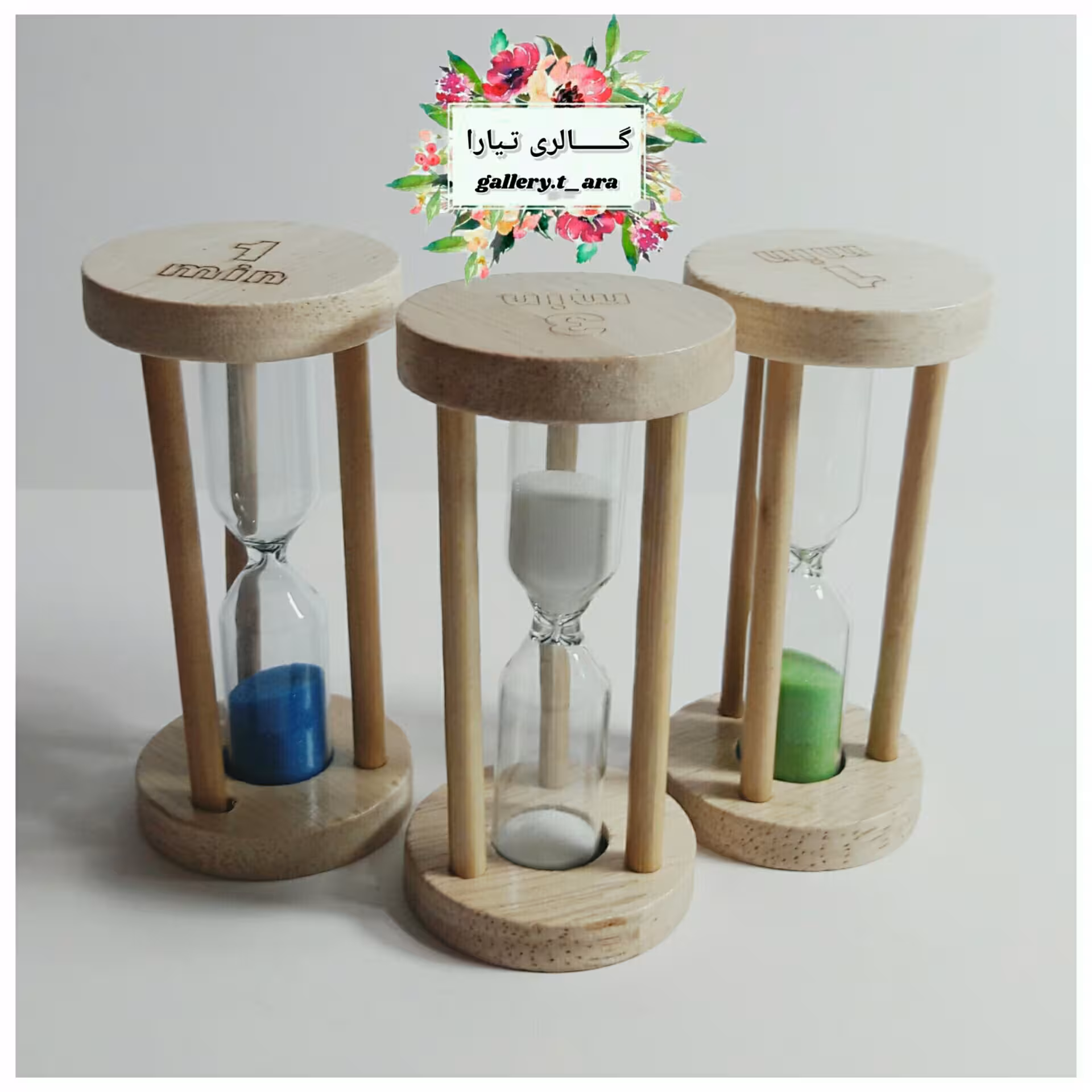 ساعت شنی چوبی مدل Wooden-1Min

