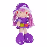 عروسک دختر هپی تایم Merry doll بنفش 25 سانتی متری