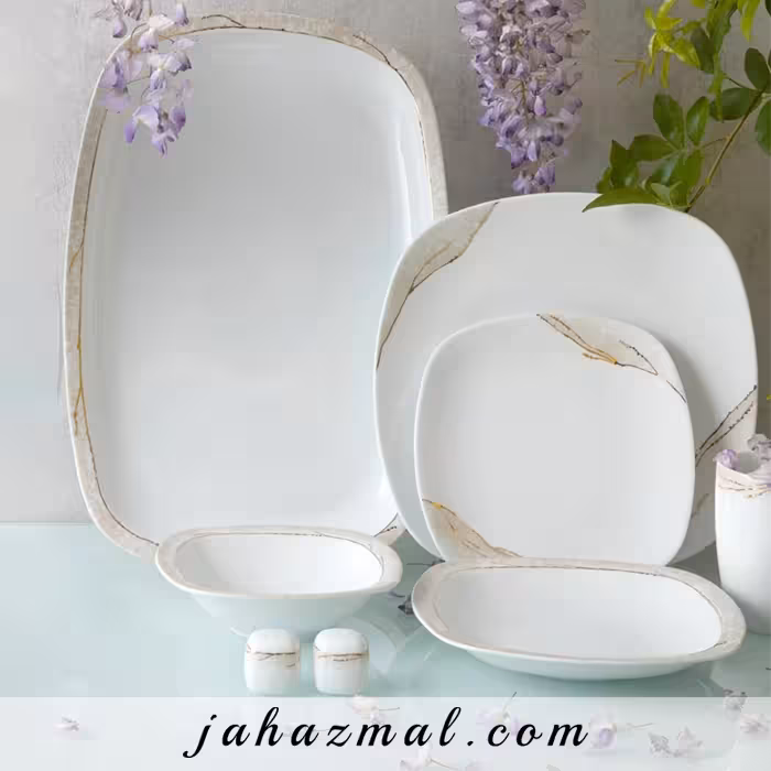 سرویس چینی زرین طرح آرتین طلایی 27 پارچه