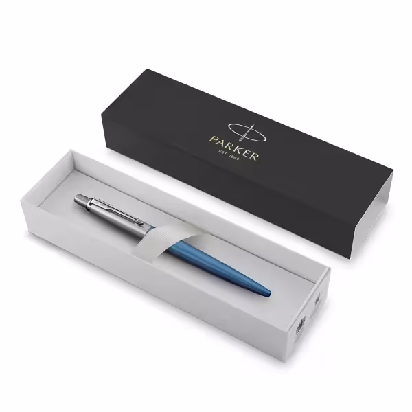 خودکار ژوتر تمام استیل رنگی گیره کروم - Parker Jotter Ballpoint Pen