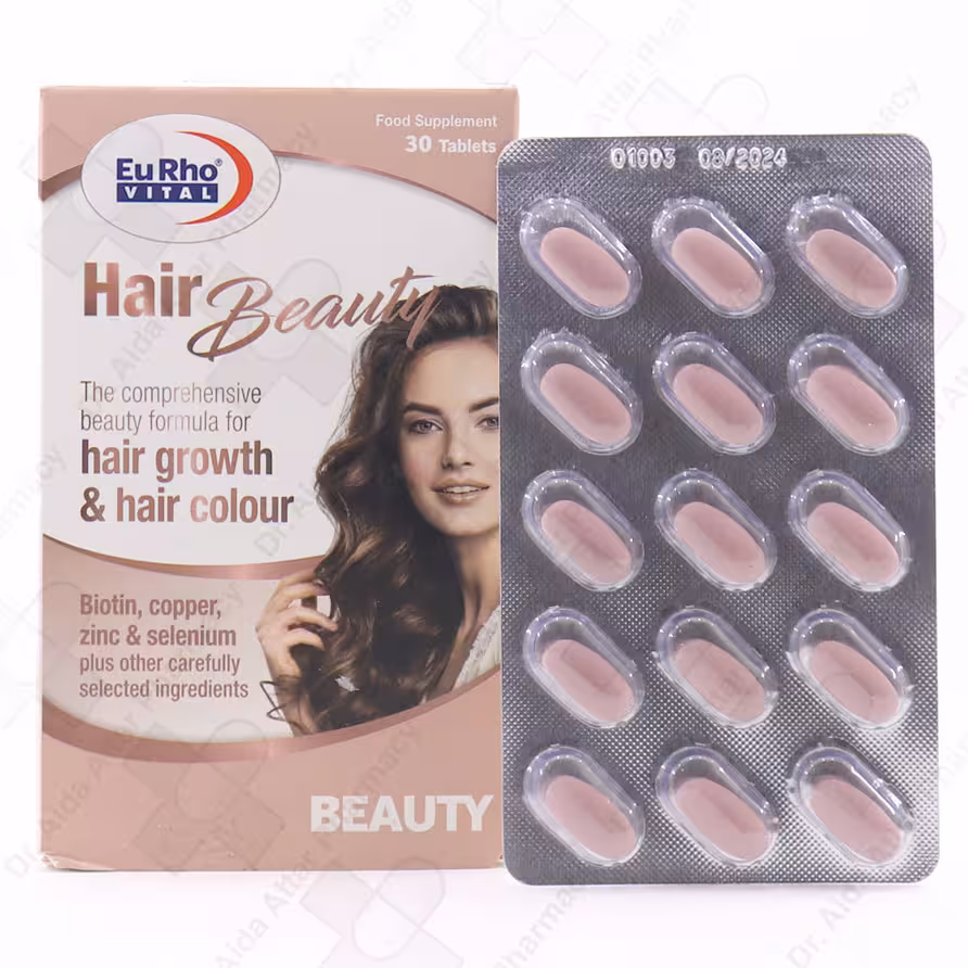 قرص هیر بیوتی یوروویتال 30 عدد