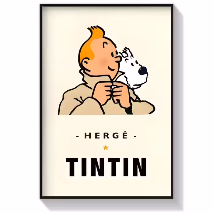 تابلو دکوراتیو سینمایی طرح تن تن و میلو