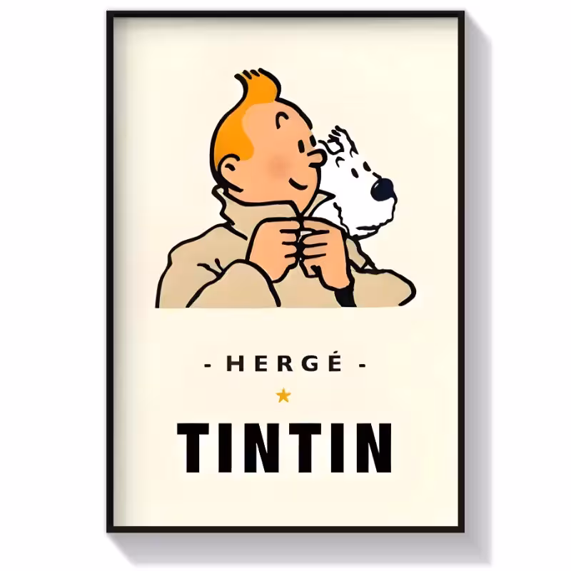 تابلو دکوراتیو سینمایی طرح تن تن و میلو